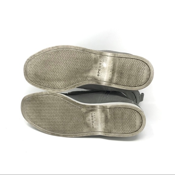 Sperry Starpoint Gray Leather Lace Boots 5.5 - Picture 6 of 8